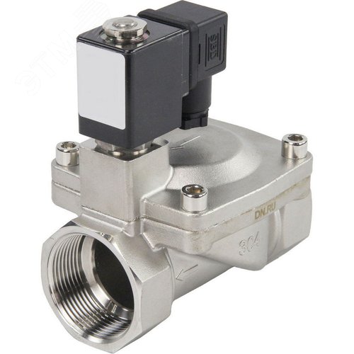 Изображение товара Клапан электромагнитный соленоидный двухходовой VS2W-401V-PU-NC Ду40 Ру10 корпус сталь, пилотного действия, присоединение внутренняя резьба 1 1/2, нормально-закрытый (НЗ), уплотнение VITON, катушка 220В (шт)