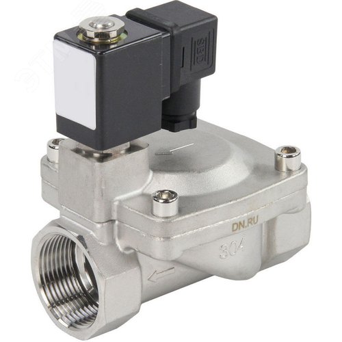 Изображение товара Клапан электромагнитный соленоидный двухходовой VS2W-401E-PU-NC Ду32 Ру10 корпус сталь, пилотного действия, присоединение внутренняя резьба 1 1/4, нормально-закрытый (НЗ), уплотнение EPDM, катушка 24В (шт)