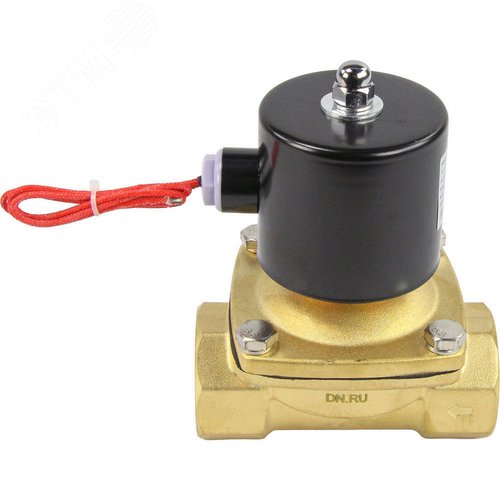 Изображение товара Клапан электромагнитный соленоидный двухходовой VS2W-100V-NC Ду20 Ру10 проходное сечение 20, корпус латунь, прямого действия, присоединение внутренняя резьба 3/4, нормально-закрытый (НЗ), уплотнение VITON, катушка 24В (шт)