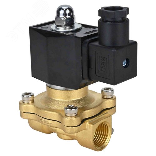 Изображение товара Клапан электромагнитный соленоидный двухходовой VS2W-300V-NC Ду25 Ру10 проходное сечение 25, корпус латунь, прямого действия, присоединение внутренняя резьба 1, нормально-закрытый (НЗ), уплотнение VITON, катушка 220В (шт)