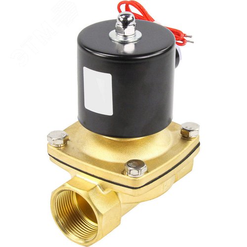 Изображение товара Клапан электромагнитный соленоидный двухходовой VS2W-100E-NC Ду32 Ру10 проходное сечение 32, корпус латунь, прямого действия, присоединение внутренняя резьба 1-1/4, нормально-закрытый (НЗ), уплотнение EPDM, катушка 220В (шт)