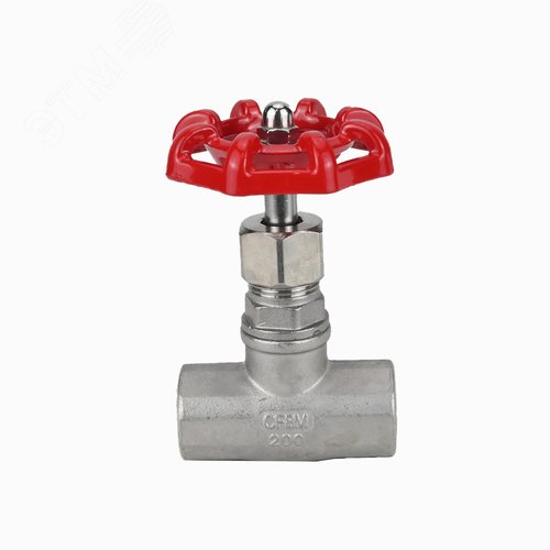 Изображение товара Клапан запорный 304-304-PE-S Ду32 Ру14 двухходовой резьбовой, корпус нержавеющая сталь 304, внутренняя/внутренняя резьба, управление штурвал (шт)