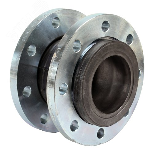 Изображение товара Компенсатор резиновый EPDM-Sz-F Ду150 Ру10, резиновая вставка (корпус) EPDM, тип присоединения фланцевый, материал фланцев сталь углеродистая оцинкованная (шт)