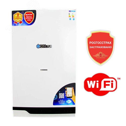 Изображение товара Котел газовый 24кВт с Wi-Fi двухконтурный GB24CD-W настенный, белого цвета (шт)