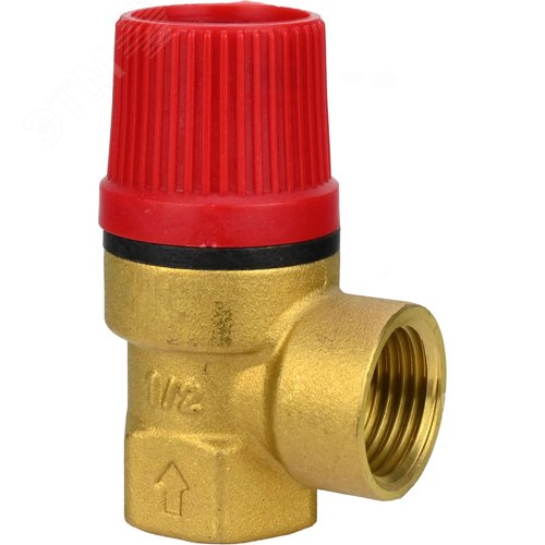 Изображение товара Клапан предохранительный пружинный с фиксированной настройкой 617-617-EPDM-T Ду15 Ру10 Рср6 корпус латунь CW617N, материал запорного органа латунь CW617N, уплотнение EPDM, тип присоединения резьбовой (шт)