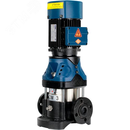Изображение товара Насос многоступенчатый ин-лайн ВМЦН10-3/0FC-220/380-1.1 поверхностный, вертикальный, корпус чугун, мощность 1.1кВт, напор 25.5м, производительность 167л/мин, 380В (шт)