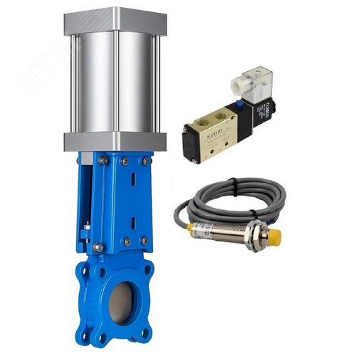 Изображение товара Задвижка шиберная 304-304-M-1W-Fb-2P Ду150 Ру10 односторонняя, межфланц., шпиндель выдвижной, корпус нерж.сталь 304, шибер нерж.сталь 304, металл, WENZ, пн.привод, пн.распред PND3-S1EM-52-1NC-J08-220VAC KUOIN и LS-12A3-00NI0-220VAC (шт)