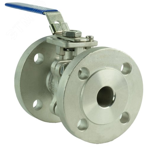 Изображение товара Кран шаровой КШФП.316.200 Ду25 Ру40 полнопроходной двухходовой, нержавеющая сталь 316, фланцевый, уплотнение PTFE, ISO-фланец, рукоятка, 11х11, F04/F05 (шт)