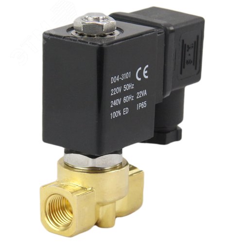 Изображение товара Клапан электромагнитный VS2W-700P-Z-NC 1 1/2'' Ду40 Ру10 прямого действия двухходовой, корпус латунь, присоединение внутренняя резьба, уплотнение PTFE, нормально-закрытый, катушка 24В AC (шт)