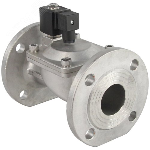 Изображение товара Клапан электромагнитный VSF-601E-PU-NC Ду80 Ру10, соленоидный двухходовой, корпус нержавеющая сталь 304, уплотнение EPDM, фланцевый, нормально-закрытый, пилотный, катушка 24В DAR (шт)