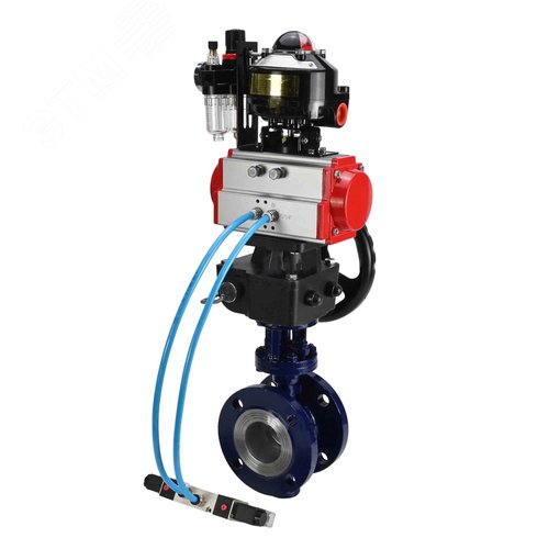 Изображение товара Затвор с тройным эксцентриситетом WCB-304-M-F-ISO Ду50 Ру25 фланцевый, сталь WCB, диск нержавеющая сталь, METAL, пневмопривод DA-083 пневмораспределитель PND1-S2EM-52-2-T10-220VAC БКВ LSB-510-02ExM12-250, дублёр HDM-2, БПВ APU1-10-40-V08 (шт)