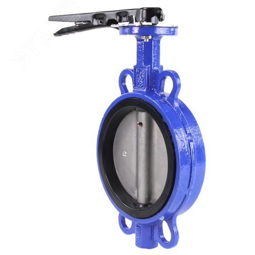 Изображение товара Затвор дисковый поворотный WCB-316L-EPDM Ду150 Ру16 корпус углеродистая сталь WCB, диск нержавеющая сталь 316L, уплотнение EPDM, с рукояткой, квадрат 14х14, F07 (шт)