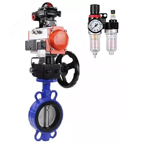 Изображение товара Затвор дисковый 316L-316L-EPDM Ду80 Ру16, корпус и диск нержавеющая сталь 316L, уплотнение EPDM, пневмопривод DA-083, пневмораспределитель PND2-S1EM-52-1NC-J08-220VAC, БКВ LSB-510-02ExM12-250, ручной дублёр HDM-1, БПВ APU1-10-40-V08 (шт)