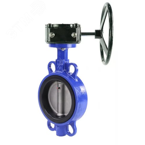 Изображение товара Затвор дисковый поворотный WCB-316L-NBR Ду80 Ру16 корпус углеродистая сталь WCB, диск нержавеющая сталь 316L, уплотнение NBR, с редуктором HAM-1 (шт)