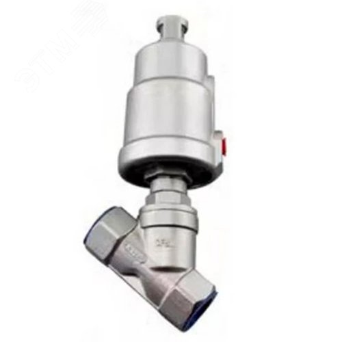 Изображение товара Клапан отсечной пневматический 316-316-PVT Ду25 Ру16 стальной, резьбовой, Y-образный (шт)