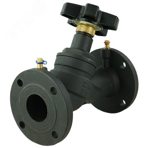 Изображение товара Клапан балансировочный чугунный КБЛФ Ду32 Ру16 фланцевый, с ниппелями (шт)