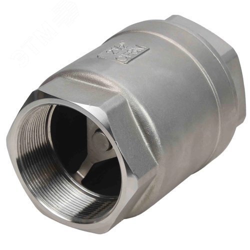 Изображение товара Клапан обратный SCV316-6340 4'' Ду100 Ру40 резьбовой, пружинный, корпус нержавеющая сталь, диск нержавеющая сталь, уплотнение PE (шт)