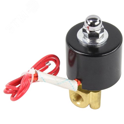 Изображение товара Соленоидный клапан VS2W-100E-NC Ду6 Ру10 проход 2.5, латунный, EPDM, катушка 24В (шт)