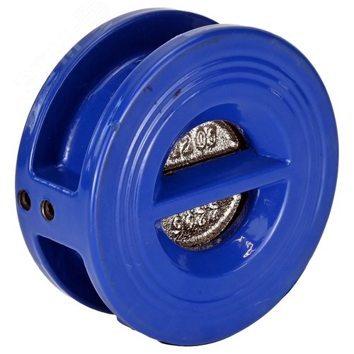 Изображение товара Клапан обратный лепестковый двухстворчатый 2S-GG25-GG25-EPDM-Fb Ду150 Ру16 межфланцевый, корпус чугун GG25, диск чугун GG25, уплотнение EPDM (шт)