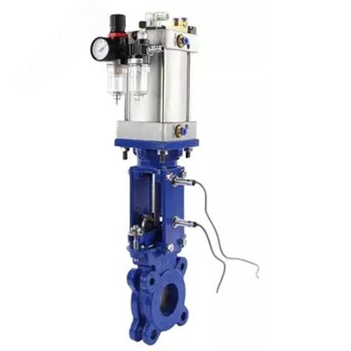 Изображение товара Задвижка шиберная WCB-SS304-1W-DA Ду50 Ру10, клин однодисковый, шпиндель выдвижной, корпус сталь, METAL, с пневмоприводом, пневмораспределителем PND3-S1EM-52-1NC-J08-220VAC, индукционными датчиками LS-12A3-00NI0-220VAC, БПВ APU1-10-40-V08 (шт)