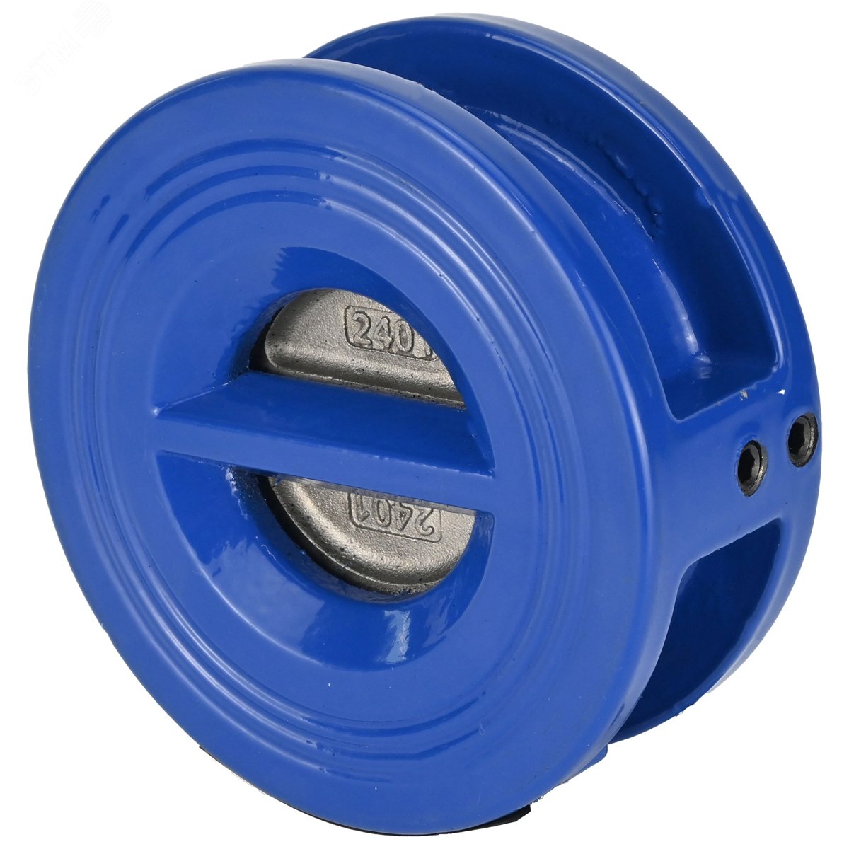 Изображение товара Клапан обратный лепестковый двухстворчатый 2S-GG25-304-NBR-Fb Ду250 Ру16 межфланцевый, корпус чугун GG25, диск нержавеющая сталь, уплотнение NBR (шт)