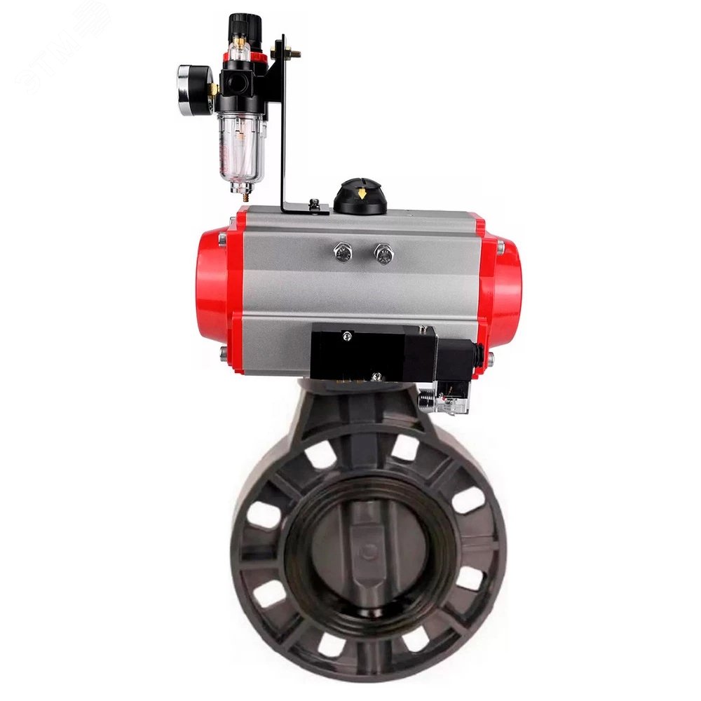 Изображение товара Затвор дисковый поворотный с пневмоприводом и распределителем