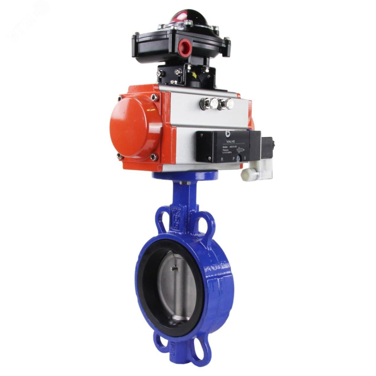 Изображение товара Затвор дисковый поворотный DN.ru WCB-316L-PTFE Ду65 Ру16 с пневмоприводом Изображение товара Затвор дисковый поворотный DN.ru WCB-316L-PTFE Ду65 Ру16 с пневмоприводом