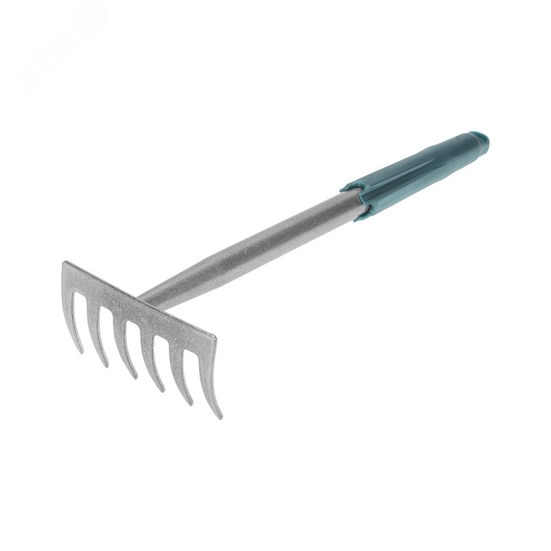 Изображение товара Грабли с 6 прямыми зубьями, металлическая ручка, ЧЕТЫРЕ СЕЗОНА