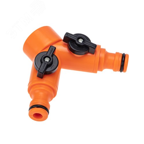 Изображение товара Разветвитель 2-х канальный на кран 3/4-1/2 дюйма Четыре сезона (шт)