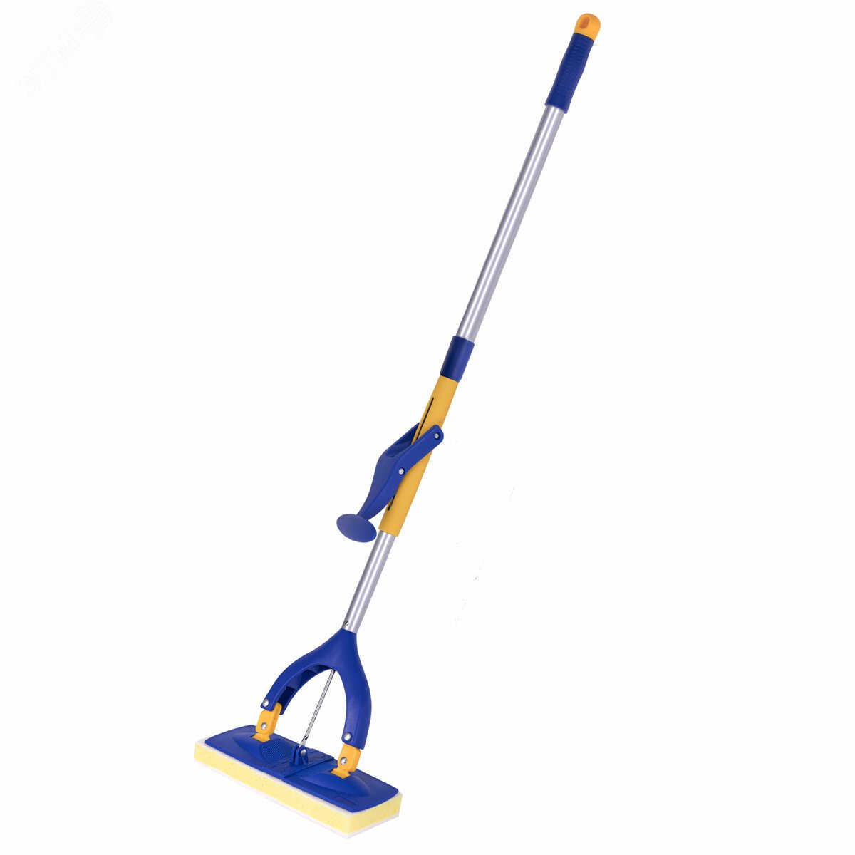 Изображение товара Швабра самоотжимная, механизм ''Бабочка'', насадка спонж/микрофибра 26 см, телескопический черенок 115 см (шт)