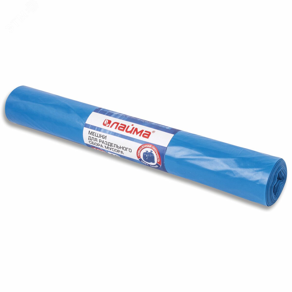 Изображение товара Мешки для раздельного сбора мусора 120л синие, 10 шт, ПВД, Laima