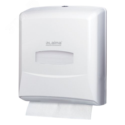 Изображение товара Диспенсер для полотенец PROFESSIONAL CLASSIC (Система H3), V-сложения, белый, ABS, 601426 (шт)