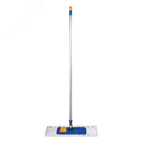 Изображение товара Швабра с флаундером 40 см, черенок 120 см, резьба 1,6 см, МОП микрофибра/абразив, карманы (ТИП К) (шт)