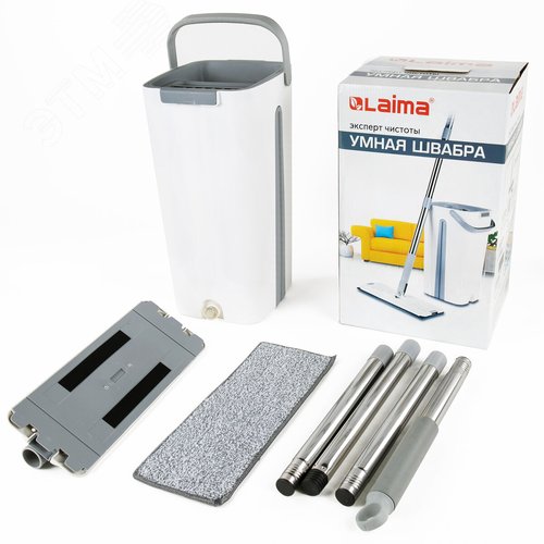 Изображение товара Комплект для уборки: швабра, ведро 11 л / 9 л двухкамерное с отжимом, насадка, Pro Clean (шт)