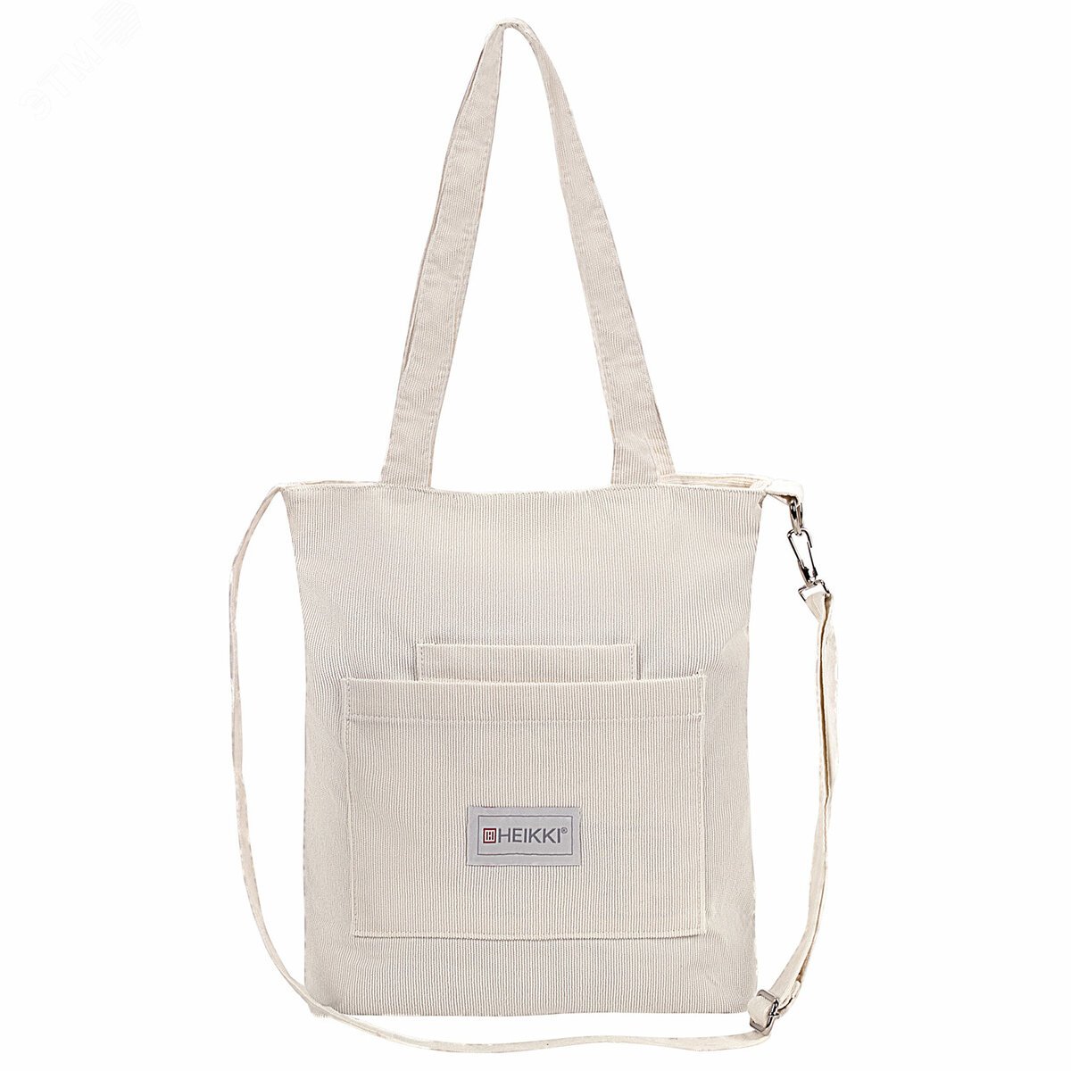 Изображение товара Сумка шоппер HEIKKI VELVET из вельвета с карманами 35x32 см бежевый