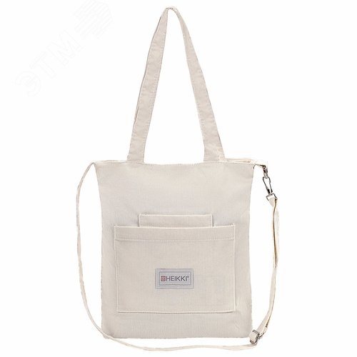 Изображение товара Сумка шоппер HEIKKI VELVET (ХЕЙКИ), вельвет, карманы, 35х32 см, бежевый (шт)