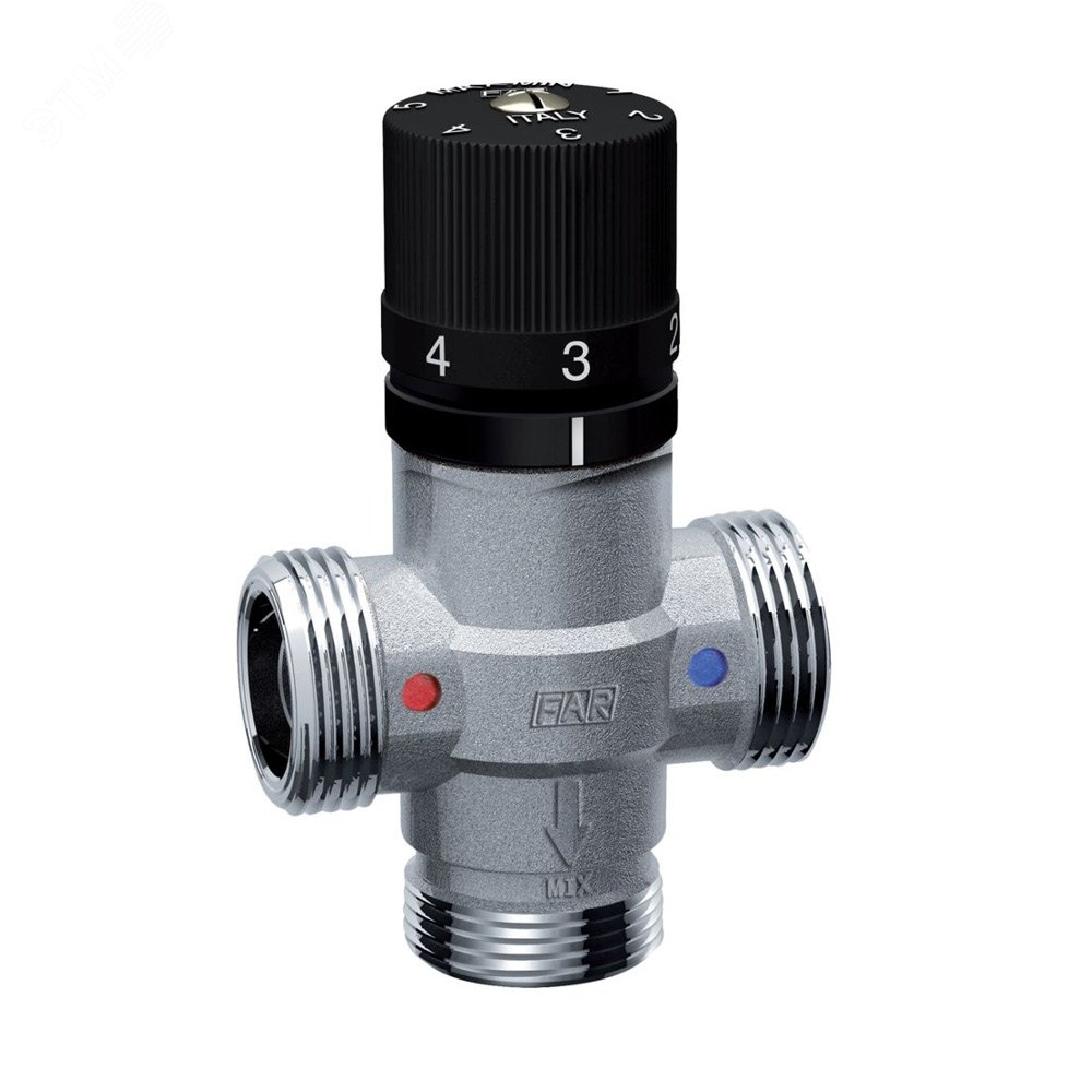 Изображение товара Термостатический смеситель 3/4 НР для системы отопления и водоснабжения