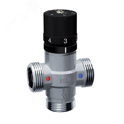 Изображение товара Термостатический смеситель 3/4 НР, Тmax 95°C (шт)