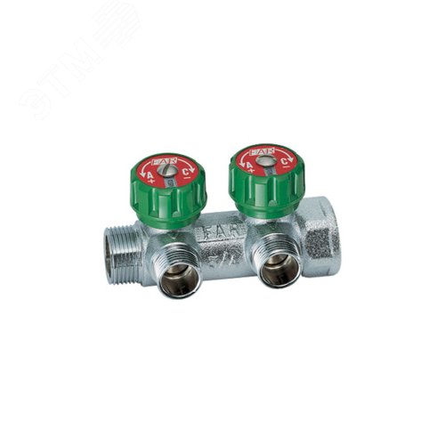 Изображение товара Коллектор регулирующий 1 ВР-НР с 2 отводами 3/4 EU с вставкой под плоское уплотнение (шт)