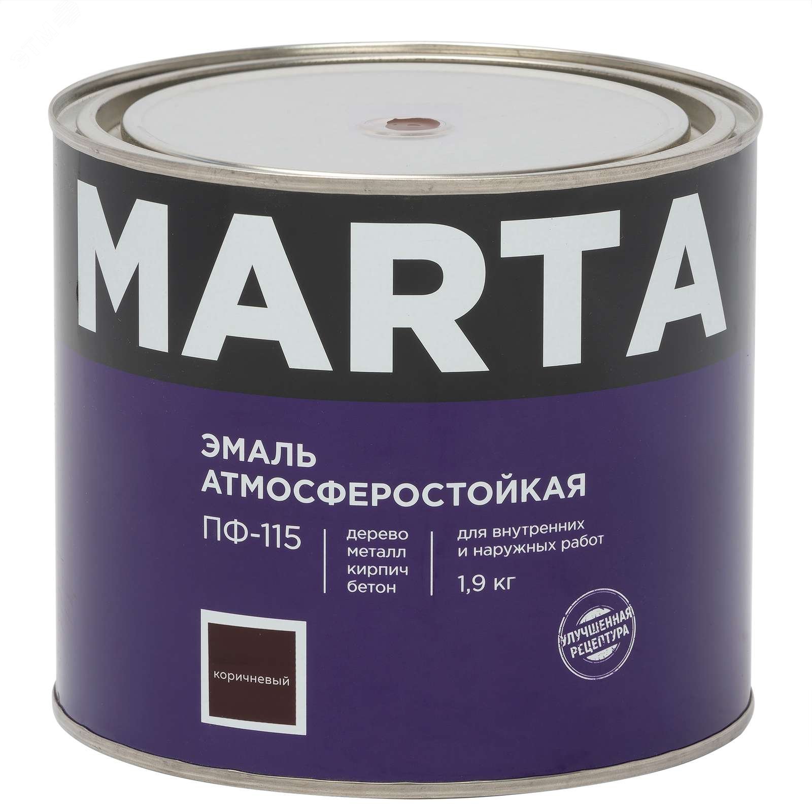 Изображение товара Эмаль ПФ-115 коричневая 1,9кг (шт)