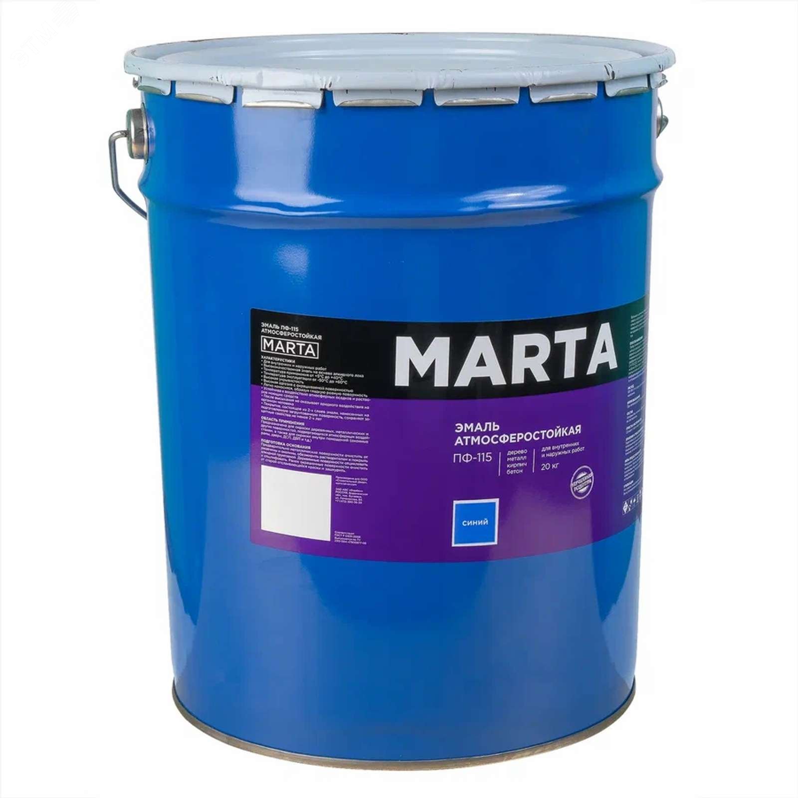 Изображение товара Эмаль ПФ-115 синяя 20кг (шт)