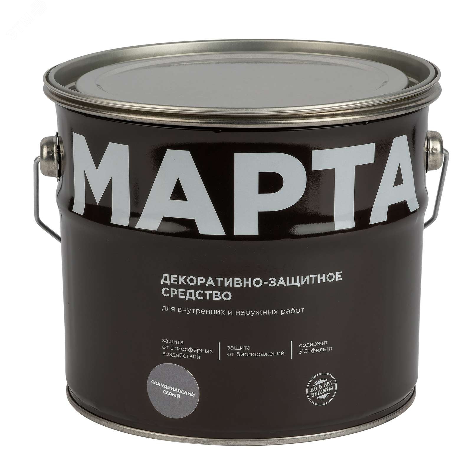 Изображение товара Декоративное защитное средство для дерева скандинавский серый 2,7 л