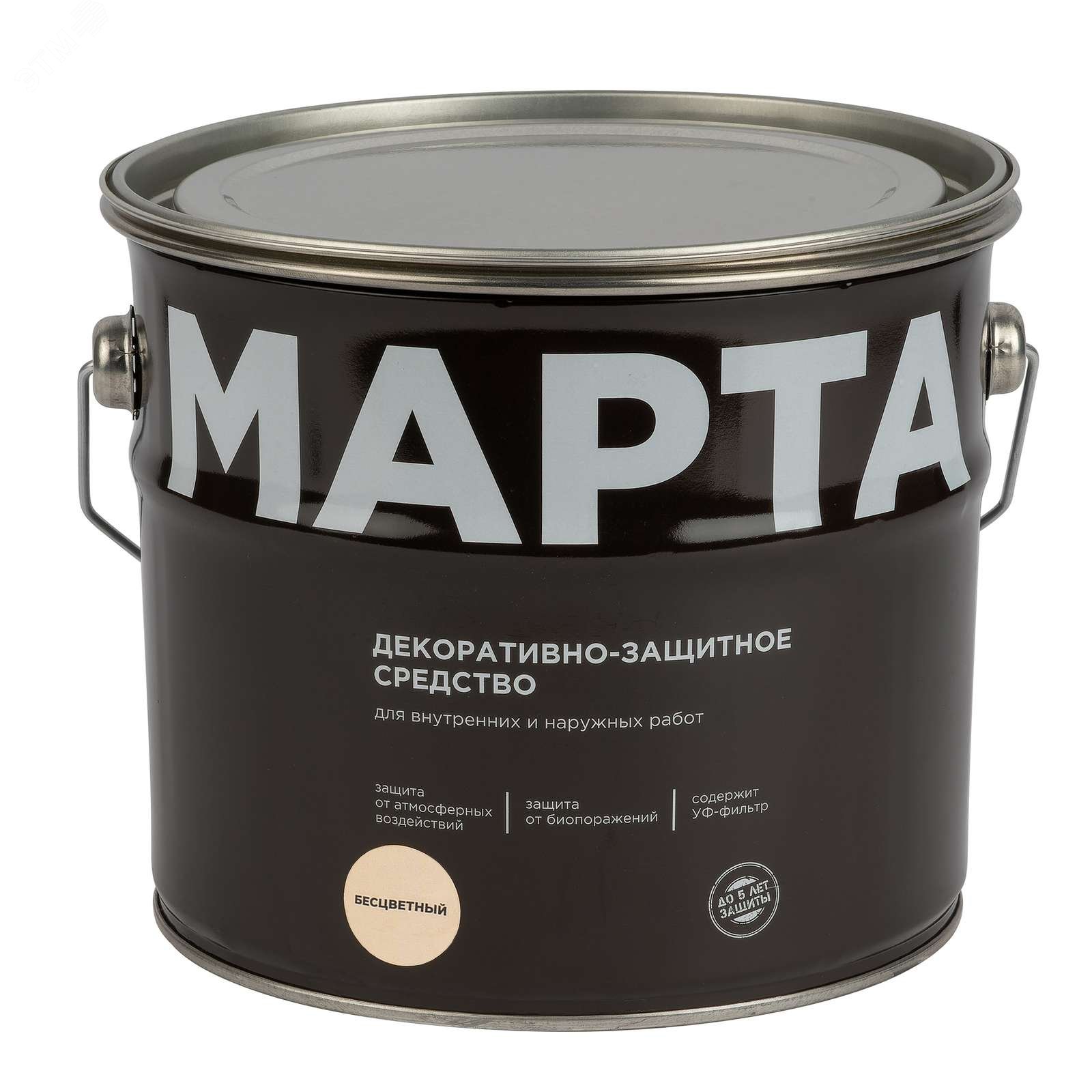 Изображение товара Декоративно-защитное средство для дерева бесцветное Марта 2,7 л