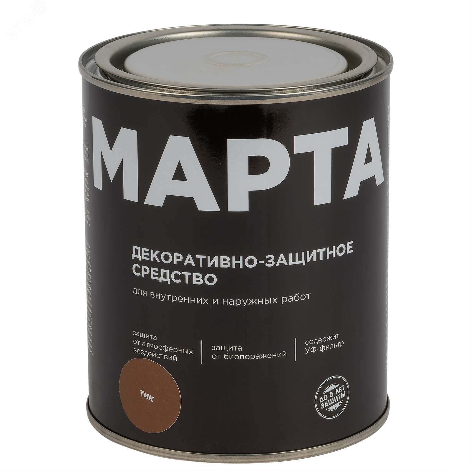 Изображение товара Декоративно-защитное средство для дерева Марта тик 0,75 л