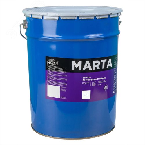 Изображение товара Эмаль ПФ-115 белая глянцевая 20кг (шт)