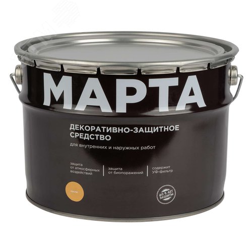 Изображение товара Декоративно-защитное средство для дерева сосна 9л (шт)