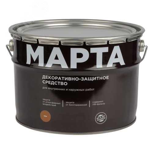 Изображение товара Декоративно-защитное средство для дерева орех 9л (шт)