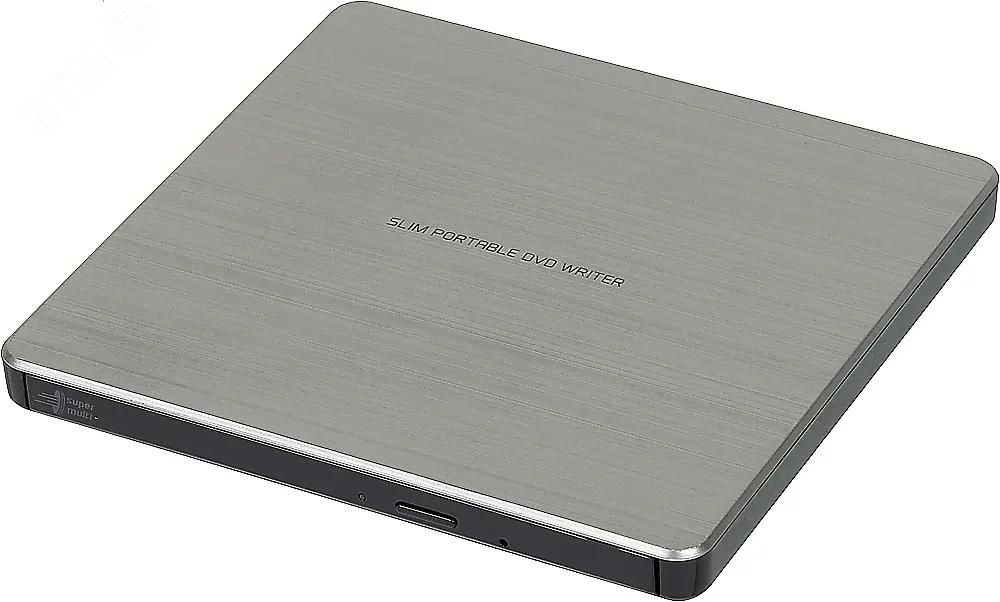 Изображение товара Внешний DVD-RW привод LG GP60NS60 USB 2.0 серебристый для ПК и ноутбуков