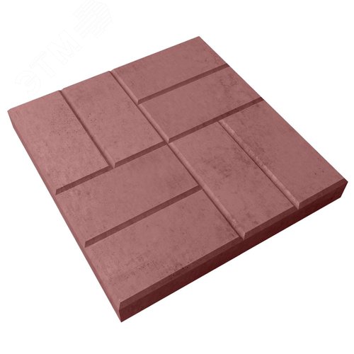 Изображение товара Плитка тротуарная 8 кирпичей 400х400х50 мм красная (шт)