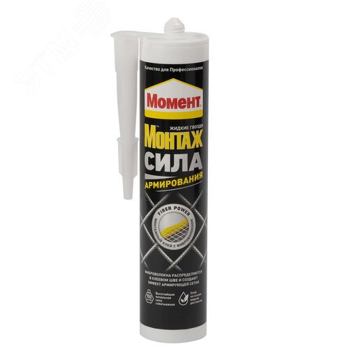 Изображение товара Клей монтажный, акриловый, универсальный, серый, 400г Сила Армирования (шт)